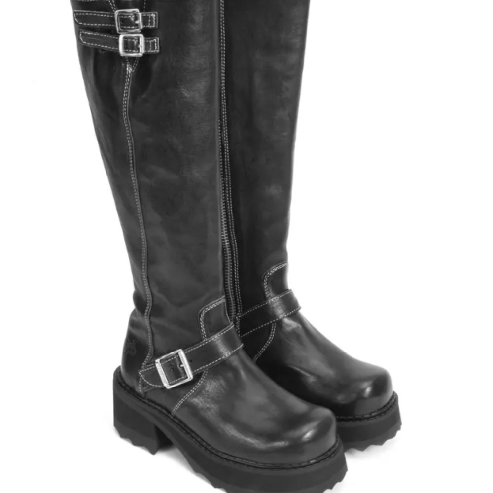 John Fluevog Black Bond Girl amazing boots ***SOLD***